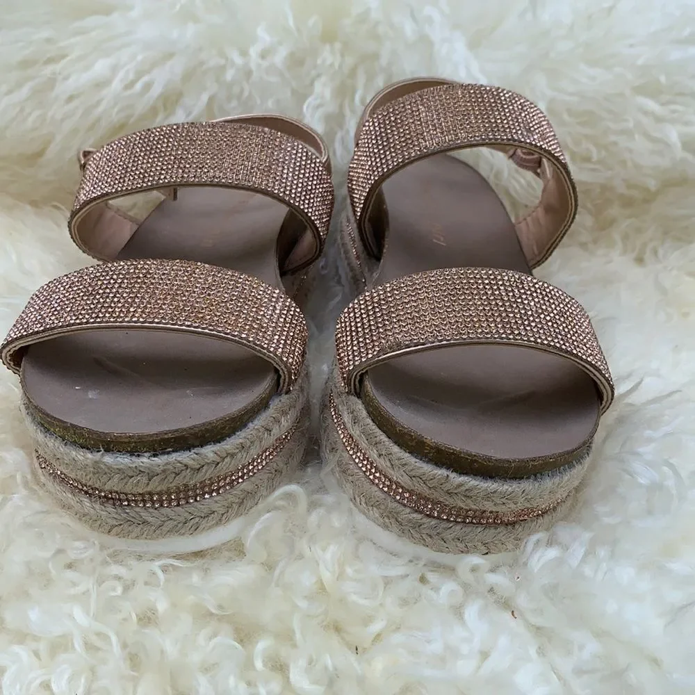 Madden girl rhinestone platform espadrille sandals